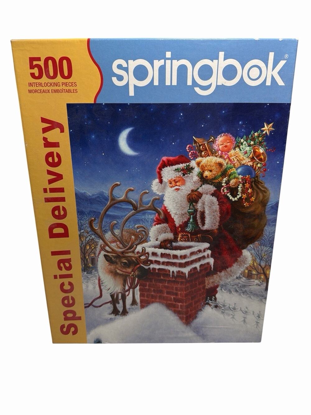 Springbok 500 Pieces Jigsaw Puzzle "Special Delivery" Christmas Santa Complete